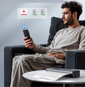 Drukarka etykiet Phomemo Przenośna Drukarka Termiczna A4 Bez Tuszu Buetooth Ios/android / / M832 / Szary 11