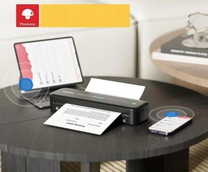 Drukarka etykiet Phomemo Przenośna Drukarka Termiczna A4 Bez Tuszu Buetooth Ios/android / / M832 / Szary 9