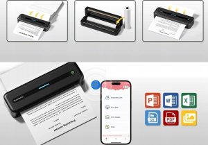 Przenośna Drukarka Termiczna A4 Bez Tuszu Buetooth Ios/android / Phomemo / M832 / Czarny 5