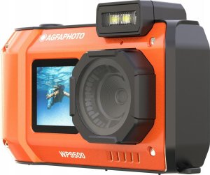 Aparat Podwodny Wodoszczelny 7m 24mp 4k 2x Lcd 18x Zoom / Agfaphoto Wp9500 Pomarańczowy 5
