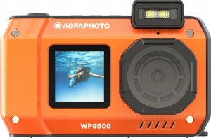Aparat Podwodny Wodoszczelny 7m 24mp 4k 2x Lcd 18x Zoom / Agfaphoto Wp9500 Pomarańczowy 7