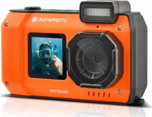 Aparat Podwodny Wodoszczelny 7m 24mp 4k 2x Lcd 18x Zoom / Agfaphoto Wp9500 Pomarańczowy 9