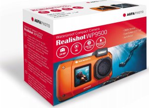 Aparat Podwodny Wodoszczelny 7m 24mp 4k 2x Lcd 18x Zoom / Agfaphoto Wp9500 Pomarańczowy 10