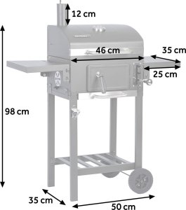 Grill węglowy z pokrowcem Berdsen BD-892 czarny 5