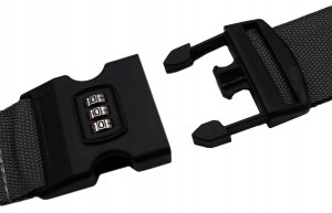 UNIWERSALNY PAS ZABEZPIECZAJĄCY DO WALIZKI SPINAJĄCY 180x5CM NA SZYFR PROWORLD SZARY 2