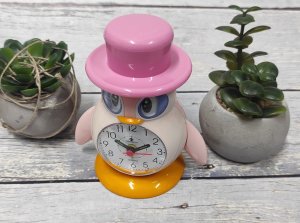 Budzik Perfect BB152 dziecięcy pingwin różowy . 2