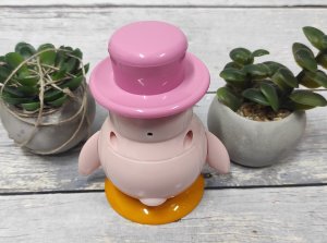 Budzik Perfect BB152 dziecięcy pingwin różowy . 3