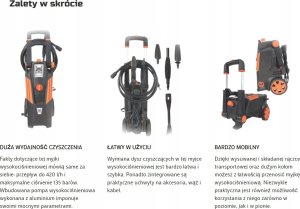 Myjka ciśnieniowa DELTAFOX 1800 W 135 bar 420l/h 10