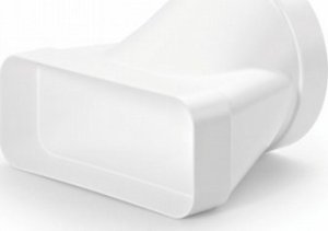 Rund/flad adapter Ø 150/89 x 222 mm. 1
