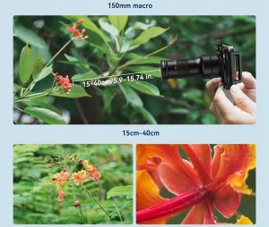 Zestaw Obiektywów APEXEL 2w1 Obiektyw TELE 6x + Makro 150mm do Telefonu / APL-TM6 8