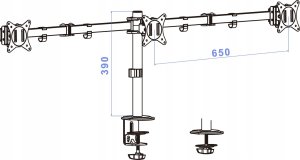 UCHWYT BIURKOWY MONITORÓW BRATECK-LDT66-C034 BRATECK 5
