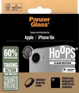 PanzerGlass Szkło hartowane na obiektyw Hoops Lens Protector do iPhone 16e przezroczysty 3