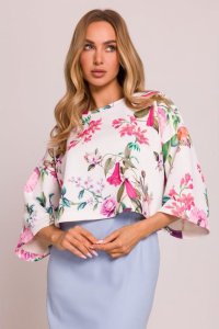 M844 Krótka bluza z nadrukiem - model 2 (kolor jak na zdjęciu, rozmiar L/XL) 1