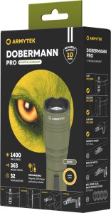 Latarka Armytek Dobermann PRO MAGNET USB Olive 2