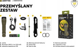Latarka Armytek Dobermann PRO MAGNET USB Olive 3