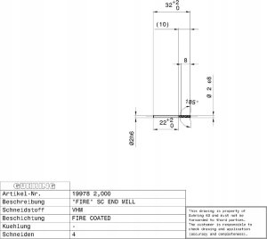 Carbide milling cutter GUHRING HA 7.0 mm 7