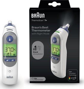 Braun IRT6525 termometr elektroniczny Termometr kontaktowy Biały Ucho Przyciski 18
