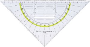 ARISTO Geodreieck 22,5cm Facette und Tuschenoppen 10Stk. 1