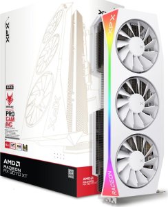 Karta graficzna XFX Mercury Radeon RX 9070 XT OC White Magnetic Air RGB 16GB GDDR6 (RX-97TMARGW9) 1