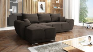 WYGODNY NAROŻNIK KANAPA ROZKŁADANA ROGÓWKA FUNKCJA SPANIA HONEY + PUFA 12