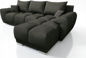 WYGODNY NAROŻNIK KANAPA ROZKŁADANA ROGÓWKA FUNKCJA SPANIA HONEY + PUFA 4