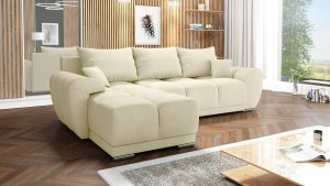 BEŻOWY NAROŻNIK ROZKŁADANY ROGÓWKA Z FUNKCJĄ SPANIA HONEY L MO-04 4