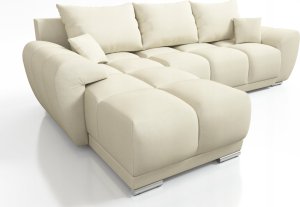 BEŻOWY NAROŻNIK ROZKŁADANY ROGÓWKA Z FUNKCJĄ SPANIA HONEY L MO-04 5