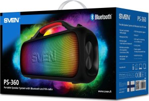 SVEN PS-360 głośnik przenośny / imprezowy Głośnik mono przenośny Czarny 24 W 12