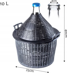 Balon 10L z wąs otwo+korek 3+rur plas+ściąg+winiom 3