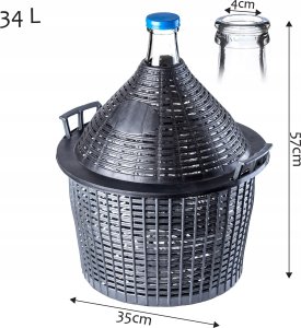 Kadax Balon 34L z wąs otwo+korek 4+rur plas+ściąg+winiom 3