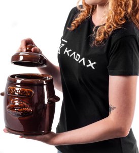 KADAX Beczka 3L Kamionkowa Do Kiszenia Kapusty Ogórków Garnek Pokrywka 5