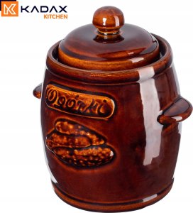 KADAX Beczka 3L Kamionkowa Do Kiszenia Kapusty Ogórków Garnek Pokrywka 7