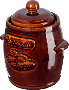 KADAX Beczka 3L Kamionkowa Do Kiszenia Kapusty Ogórków Garnek Pokrywka 8