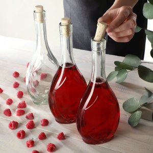 KADAX Butelka Szklana Na Wino 500ml Z Korkiem Oliwa Ocet Bimber Alkohol 6szt 5