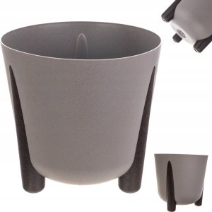 KADAX Doniczka Donica Na Kwiaty Eco Osłonka Nóżki Z Wkładem 30cm szara 1