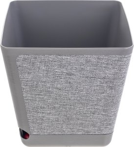 KADAX Doniczka Donica Na Kwiaty Osłonka Wysoka 24 cm szara Z Podstawką 11