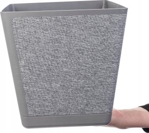 KADAX Doniczka Donica Na Kwiaty Osłonka Wysoka 24 cm szara Z Podstawką 5