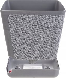 KADAX Doniczka Donica Na Kwiaty Osłonka Wysoka 24 cm szara Z Podstawką 8