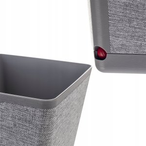 KADAX Doniczka Donica Na Kwiaty Osłonka Wysoka 24 cm szara Z Podstawką 9