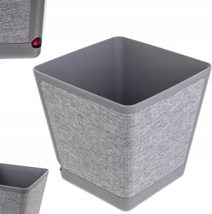 KADAX Doniczka Donica Na Kwiaty Osłonka Wysoka 30 cm szara Z Podstawką 1