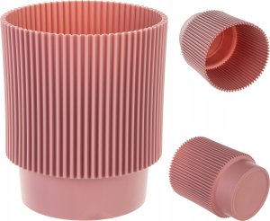 Kadax KADAX Doniczka Donica Na Kwiaty 13cm Osłonka Rośliny Kwietnik Plastikowa Różowa 11