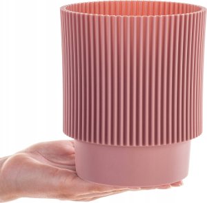 Kadax KADAX Doniczka Donica Na Kwiaty 13cm Osłonka Rośliny Kwietnik Plastikowa Różowa 4