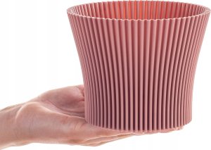 Kadax KADAX Doniczka Donica Na Kwiaty 13cm Osłonka Rośliny Kwietnik Plastikowa Różowa 3