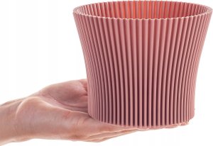 Kadax KADAX Doniczka Donica Na Kwiaty 11cm Osłonka Rośliny Kwietnik Plastikowa Różowa 3