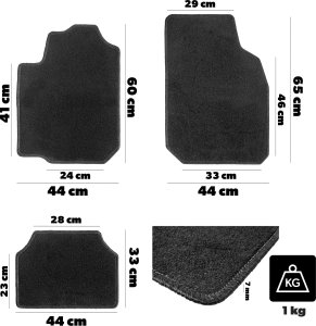 KADAX Kpl uniwers dywaników samochod 4 szt K10624 2