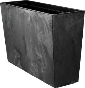 KADAX Doniczka Donica Na Kwiaty Kwietnik Wysoka + Wkład 19x56cm Czarny Beton 8