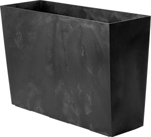 KADAX Doniczka Donica Na Kwiaty Kwietnik Wysoka + Wkład 19x56cm Czarny Beton 10