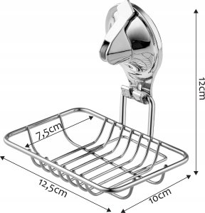 KADAX Mydelniczka Naścienna Z Przyssawką Na mydło Stal 2