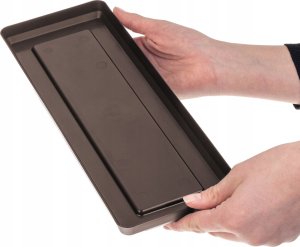 KADAX Podstawka Pod Doniczkę Donicę 40cm Tacka Prostokątna mokka Plastikowa 2