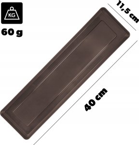 KADAX Podstawka Pod Doniczkę Donicę 40cm Tacka Prostokątna mokka Plastikowa 3